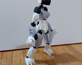 Protogen figure articulated action figure furry 3D printed (updated V2)