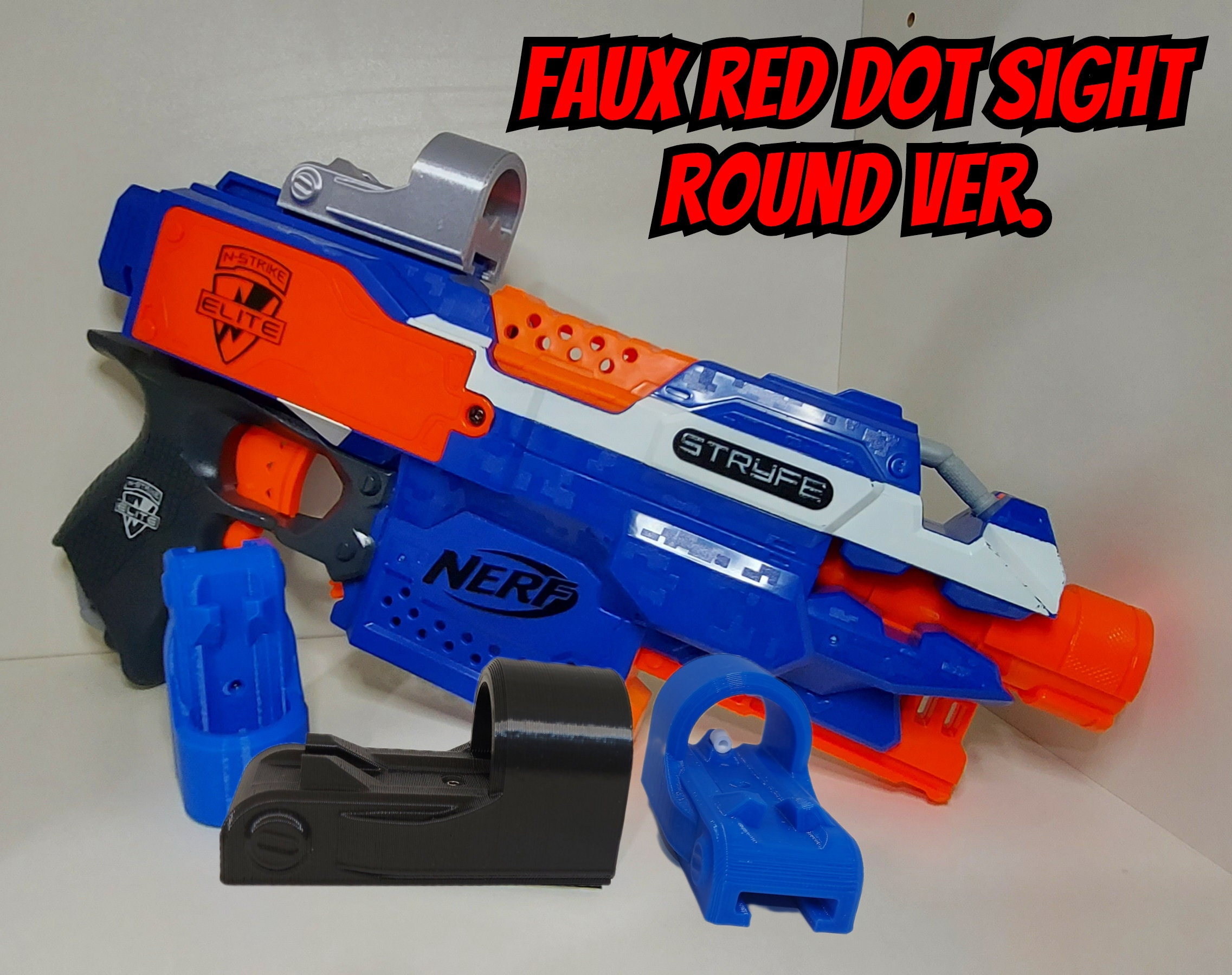 Free STL file Nerf Sniper Reflex Scope w/Flashlight Mount 🔫・3D