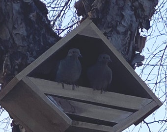 Cedar Dove Nesting Platform Shelter • Cedar Bird Nesting Box • Dove Nesting Box • Dove Birdhouse • Bird House