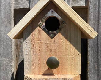 Cedar Birdhouse • Small Birdhouse • Birdhouse Outdoor • Bird House • Bird Nesting Box