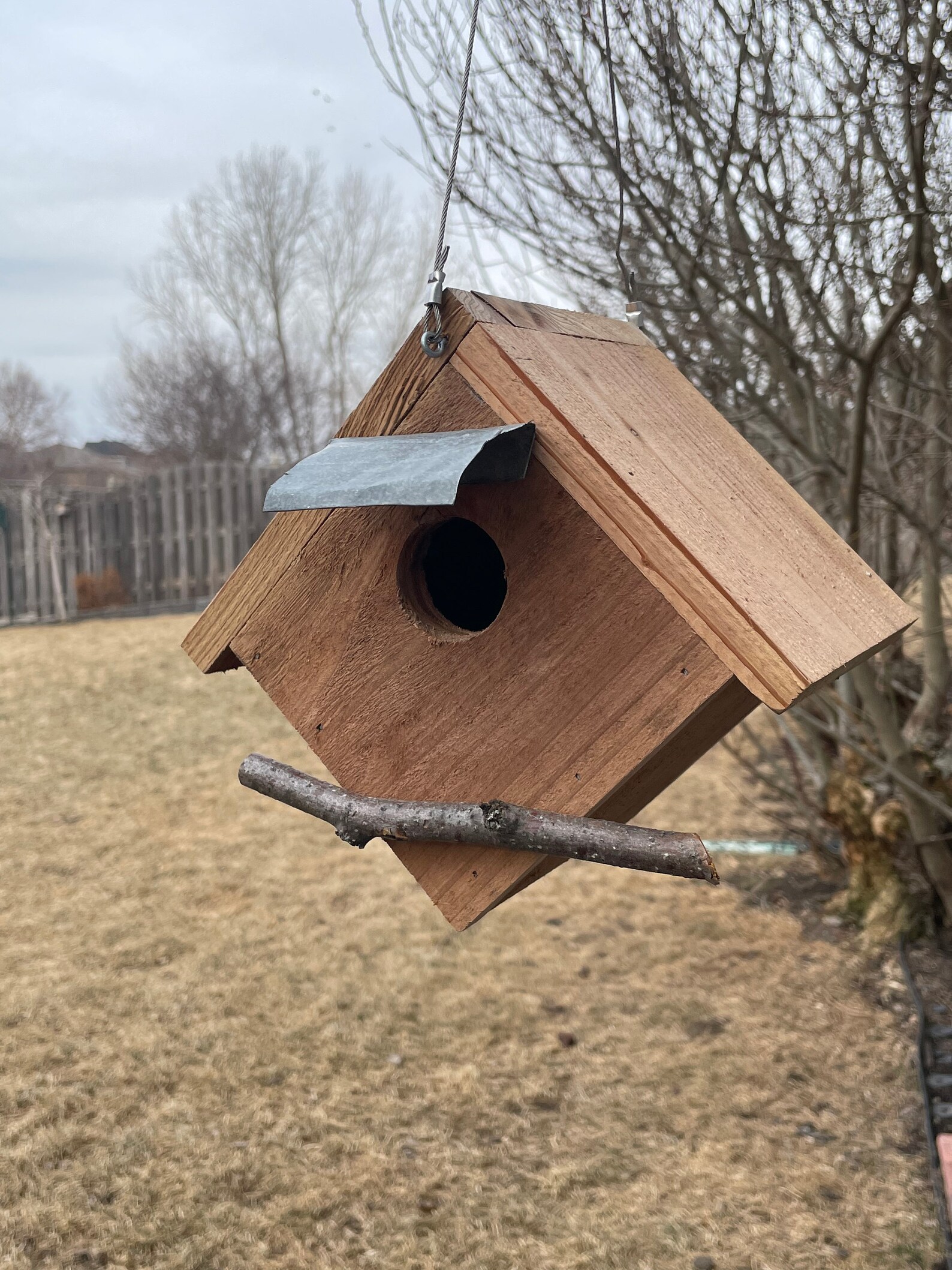 Swinging Wren/chickadee Birdhouse Etsy