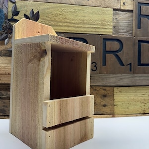 Cedar Bird Nesting Box • Nesting Box • Bird House