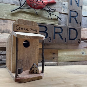 Cedar General Store Birdhouse • Customizable Cedar Birdhouse • Bird House • Cedar Birdhouse • Bird Neating Box