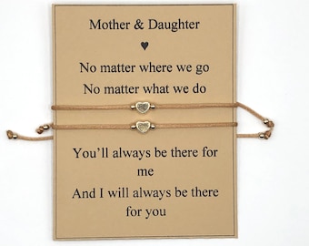 Mother's Day Gift Mom Matching Bracelet Gift For Mom Bracelets Mother Daughter Bracelets Matching Gold Heart Special Gift Personalized