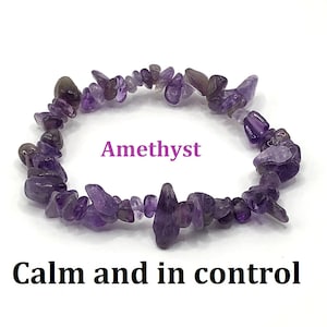 Beruhigendes Armband Amethyst Chip Edelstein Armband Amethyst Stretch Armband Amethyst Kristall Armband Lila Kristall Heilendes Geschenk