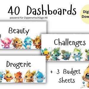 Cover sheet savings binder A6 | Budget binder cover | Savings challenge cover PDF | Printable savings binder cover sheets | Digital download | Monster