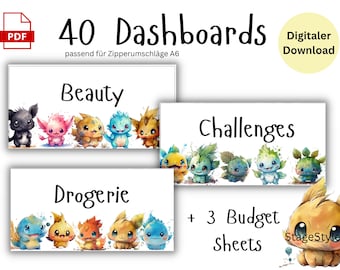 Cover sheet savings binder A6 | Budget binder cover | Savings challenge cover PDF | Printable savings binder cover sheets | Digital download | Monster