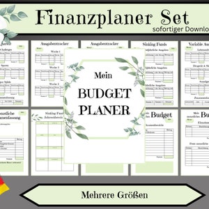 Financial planner German, budget planner German, fixed costs, budget book, budget month, budget planner digital, budget book, PDF A4, A5 & A6 Sheet