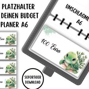 Platzhalter 5 10 20 50 100 200 500 1000 Budget Planer Set, Umschlagmethode, passend für A6, holder sparen saving Sparbinder