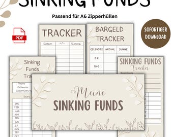 Sinking Fund Set Boho Beige | A6 Budget Binder | PDF | tracker