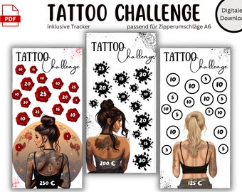 Sparchallenge Tattoo Sparchallenge Set Envelopes Budget Planner Game Digital Download Envelope Method