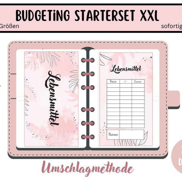 Mega Starterset Budgeting XXL STARTER SET - A6 A7 Cash Binders Download Challenges Sinking Fund Budget Tracker Dashbaords Cover Pdf