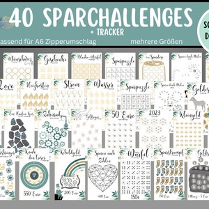 Kakeibo 40 Savings Challenges incl. Tracker – Budgeting Set | A6 A5 PDF | Envelope Method | Budget Binder | Digital Download