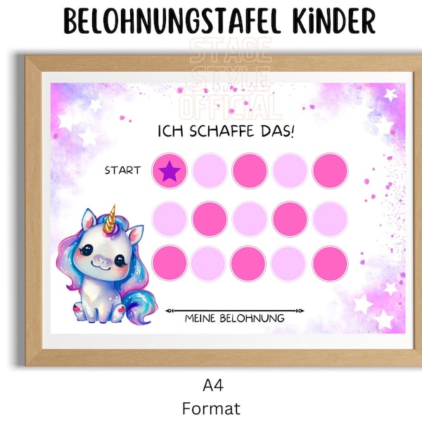 Belohnungstafel Kind, PDF, starke Mädchen, Belohnungstafel, Belohnungsposter, Belohnungssystem Kinder, Kinderzimmer Deko, Windelfrei