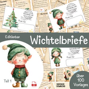 36 magical Secret Santa letters to print | Canva template | Envelopes & blank pages | Personalized Secret Santa post digital download