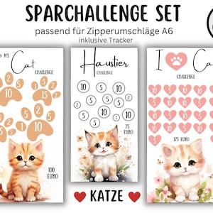 Cat Savings Challenge Set Pet Savings Challenge Set Envelopes Budget Planner Digital Download Envelope Method Emergency Savings Pot Cats