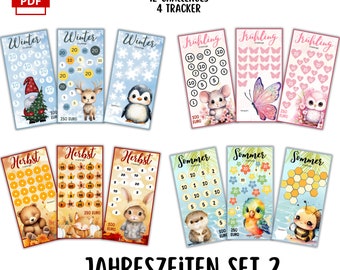 Seasons Annual Challenge 2026 | 12 Months | A6 PDF | Budget Binder