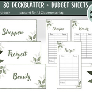 Cover sheet savings binder A6 | Budget binder cover | Savings challenge cover PDF | Printable savings binder cover sheets | Digital download | Tracker
