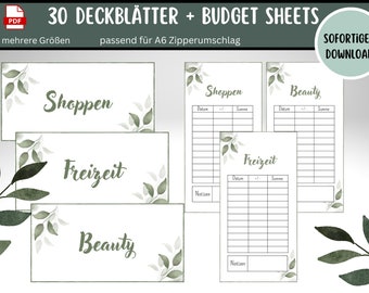 Cover sheet savings binder A6 | Budget binder cover | Savings challenge cover PDF | Printable savings binder cover sheets | Digital download | Tracker
