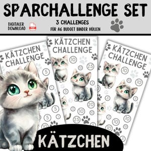 Cat Savings Challenge A6 Set Cat Savings Challenge Set Savings Game Envelopes Budget Planner Game Digital Download Envelope Method Savings Game
