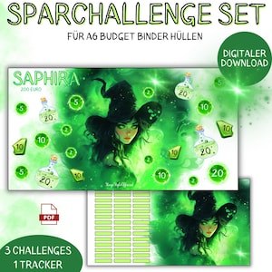 Witch Savings Challenge A6 Set Savings Challenge Set Savings Game Envelopes Budget Planner Game Digital Download Envelope Method Savings Game Witches