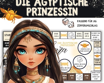 Fairytale Savings Game Challenge Kyara Princess Egypt Savings Challenge Envelopes Budget Binder A6 Planner Digital Download Savings Challenge