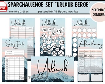Holiday Dreams Savings Challenge Set | €500 Savings Goal | A6 PDF | Budget Binder