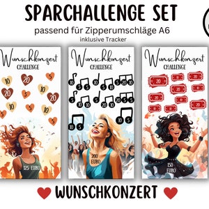 Sparchallenge Concert Music Sparchallenge Set Envelopes Budget Planner Game Digital Download Envelope Method Festival