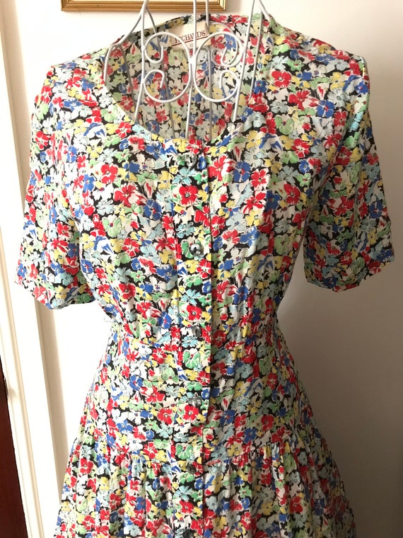 Vintage Richard Shops Floral Ditsy Patterned Tea … - image 4