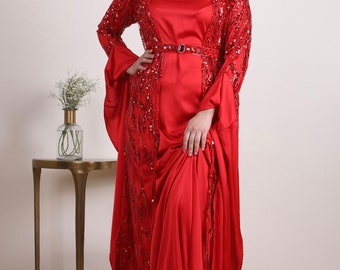 Full Crystal embroidery Red