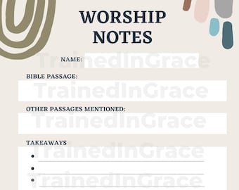 Sermon Notes Printable for Kids, Tweens, Teens