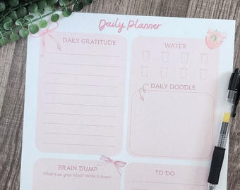 Summer Daily Planner for Girls, Gratitude Doodle Brain Dump (Digital Planner)