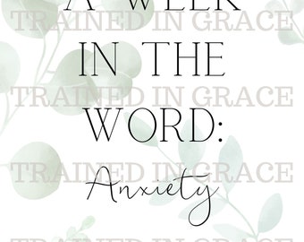 Anxiety Workbook | Bible Study | Anxiety Help | Counseling