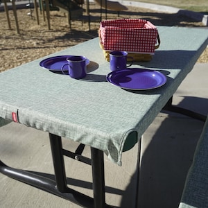 ピクニックテーブルとベンチ用のカバーセット（キャリーバッグ付き）（グリーン） - 6フィートまたは8フィート