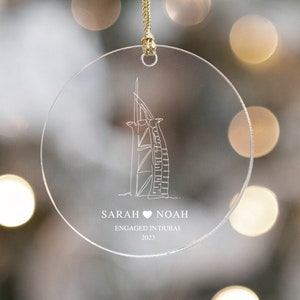 Dubai Ornament, Dubai Christmas Ornament, Dubai Engagement Ornament ...