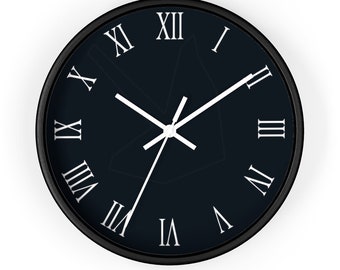 Simple Wall Clock - Roman Clock, Classic Clock, Numbered Clock, Large Wall Clock, Modern Style, Wooden Wall Clock