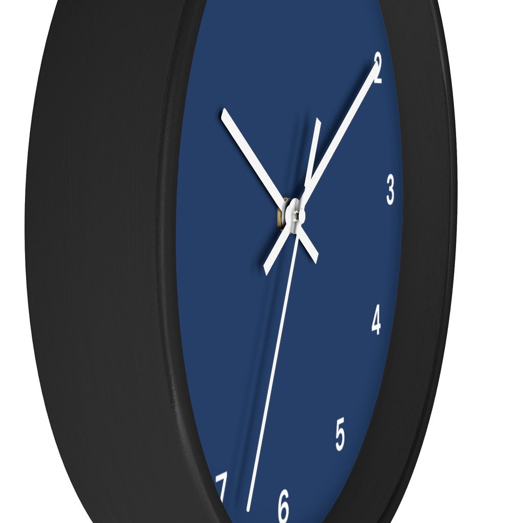 Simple Wall Clock - Royal Blue, Primary Blue, Clock With Numbers, Solid ...