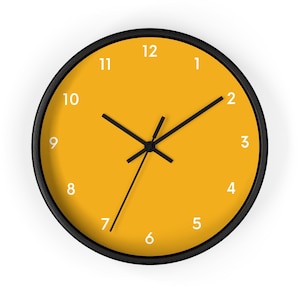 Earth Tone Orange Simple Wall Clock - Orange Wall Clock, Earth Tone ...
