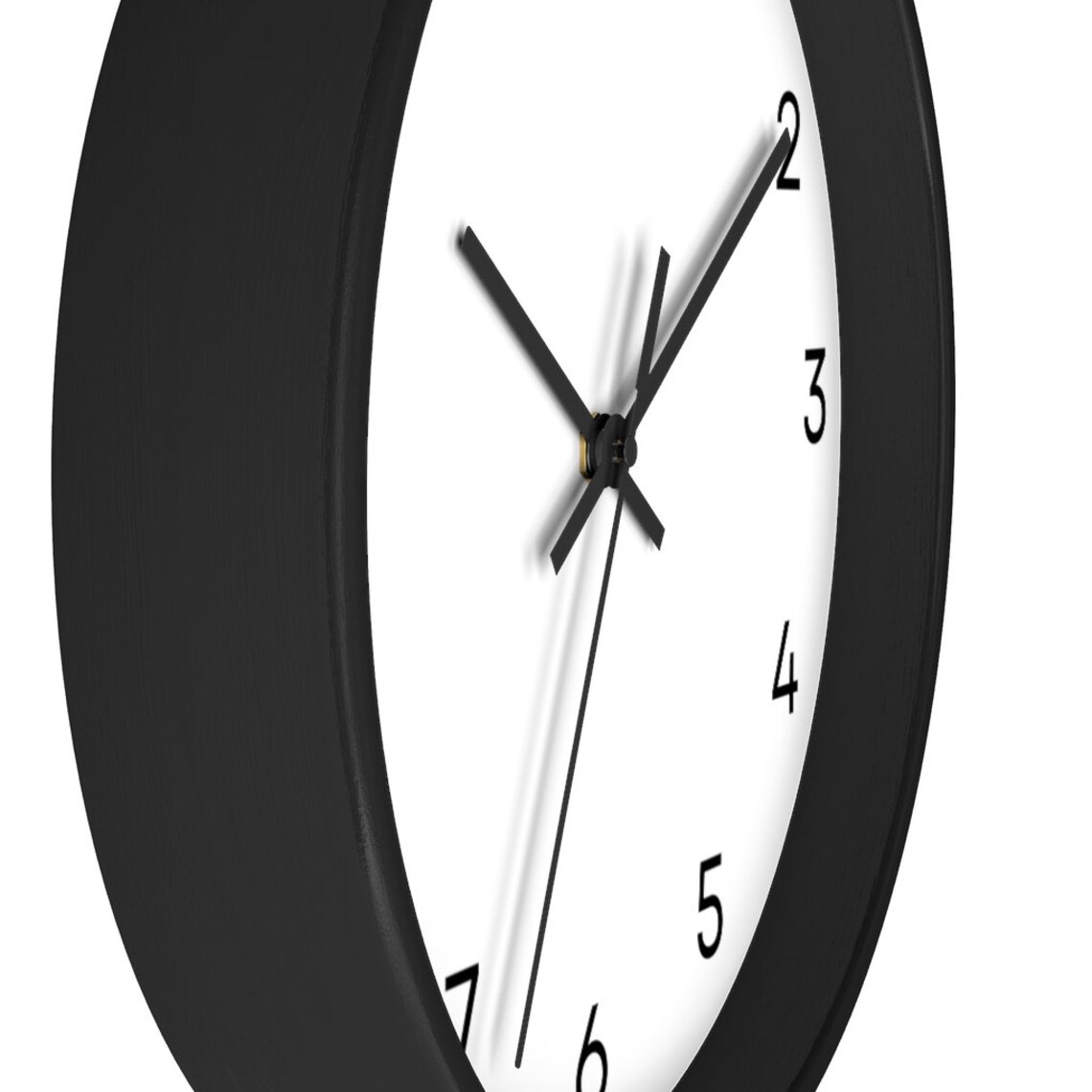 Simple Wall Clock White Clock Clock With Numbers Solid Etsy