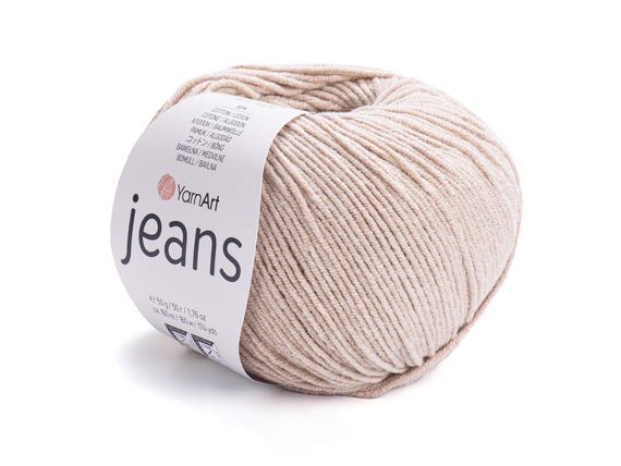 Fil YarnArt Jeans | Pelote 50g 160m | Coton Acrylique Doux | Crochet Tricot Amigurumi Layette Vêtements Bébé