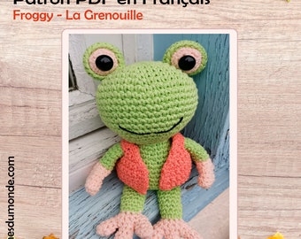 Amigurumi Frog Crochet - Froggy The Frog - PDF Tutorial Pattern