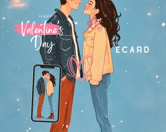 Cartolina elettronica animata di San Valentino • Video di auguri romantico per coppie (download digitale) BBK