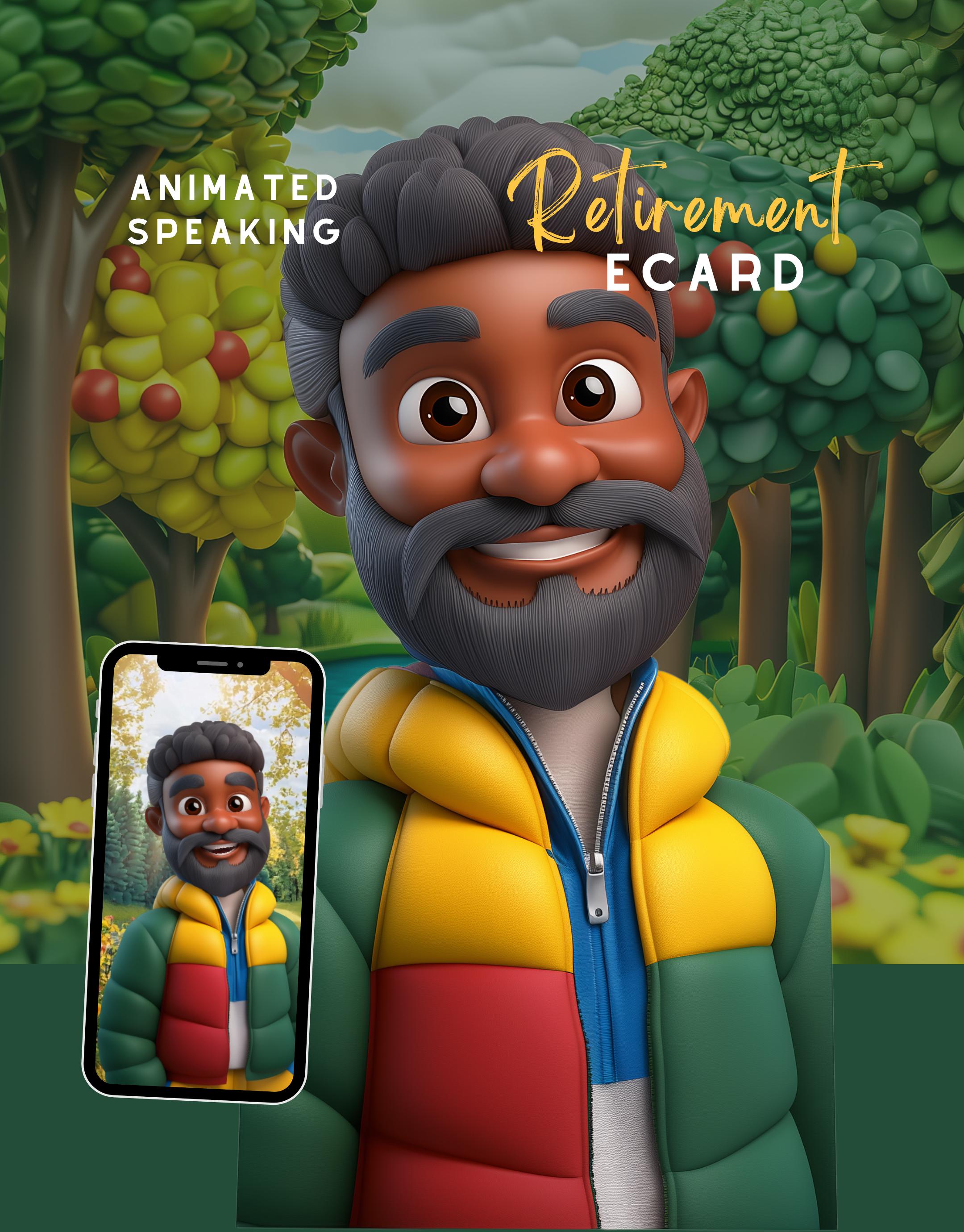 Animated Retirement E-card for Him: Customizable African American ...