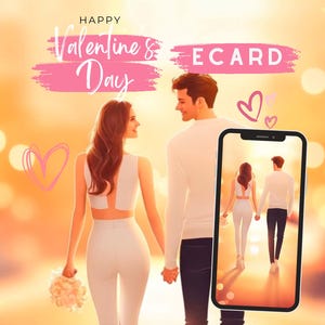 Tarjeta de felicitación electrónica para el día de San Valentín en pareja, video animado digital para el día de San Valentín con música, solo nosotros dos