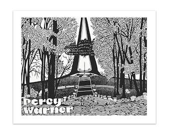 Percy Warner Park -- Nashville Parks Linocut Print