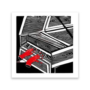 Snap -- Vampire Weekend Inspired Linocut Print