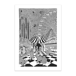 The Carnival -- Rats Linocut Print