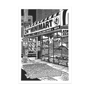 The Surfer -- Vampire Weekend Linocut Print