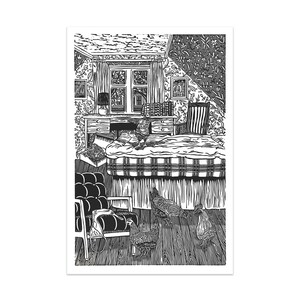 Connect -- Vampire Weekend Linocut Print