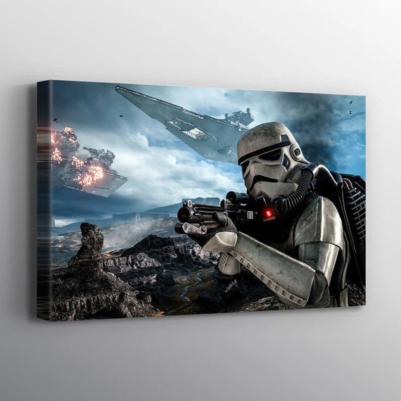 Star Wars Canvas Star Wars Wall Art Star Wars Print Star Etsy